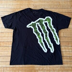 VTG Monster Energy T-Shirt Big Logo Size XL Grunge y2k Skater Black Rare